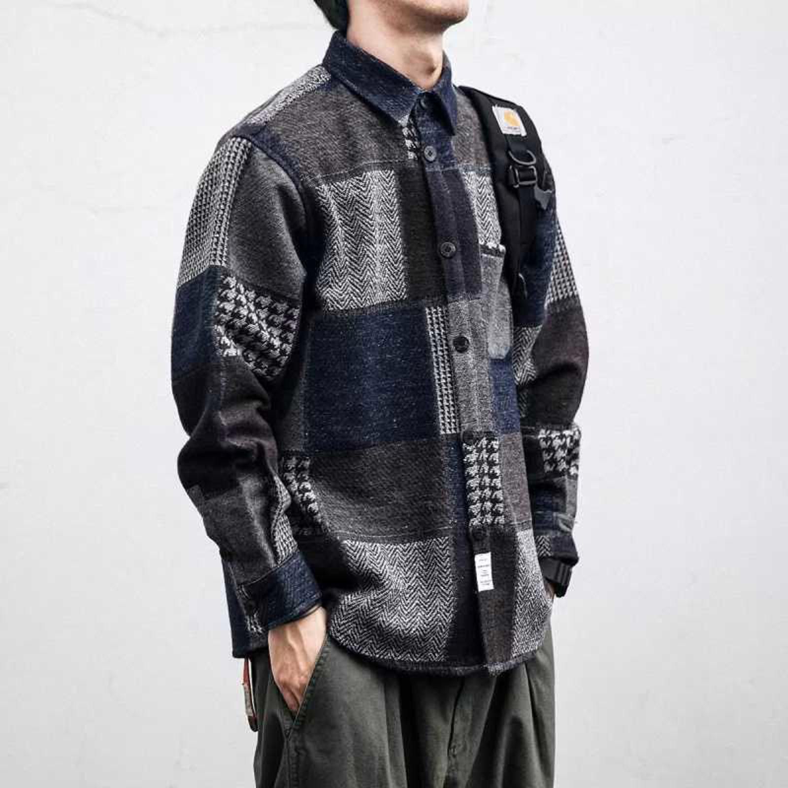 Vintage Japanese Style Patchwork Long Sleeve Shirt Size M / US 6-8 / IT 42-44 - 5 Thumbnail