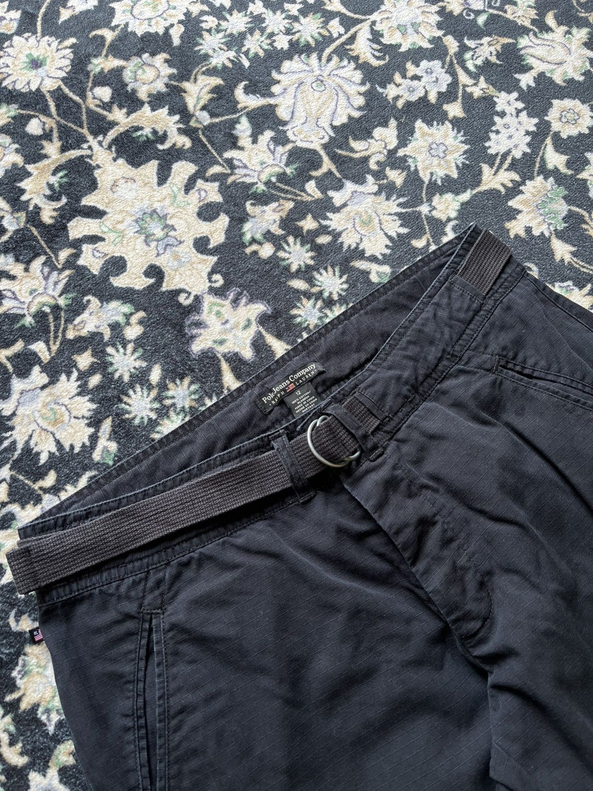 Polo Ralph Lauren Polo Ralph Lauren Black Ripstop Cargo Pants Size US 34 / EU 50 - 4 Thumbnail