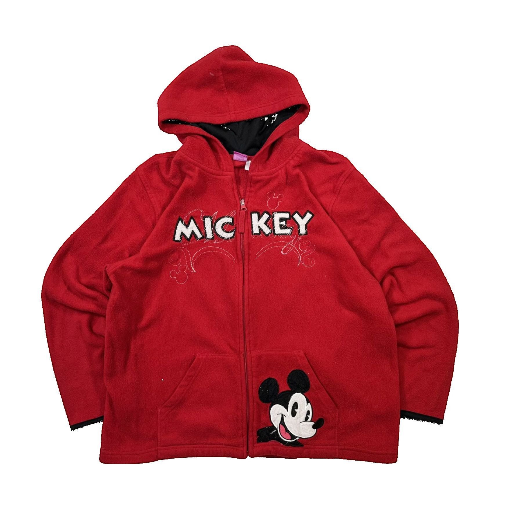 Vintage Vintage 00s Y2K Mickey Mouse Zip Up Fleece Sweater Size US L / EU 52-54 / 3 - 1 Thumbnail