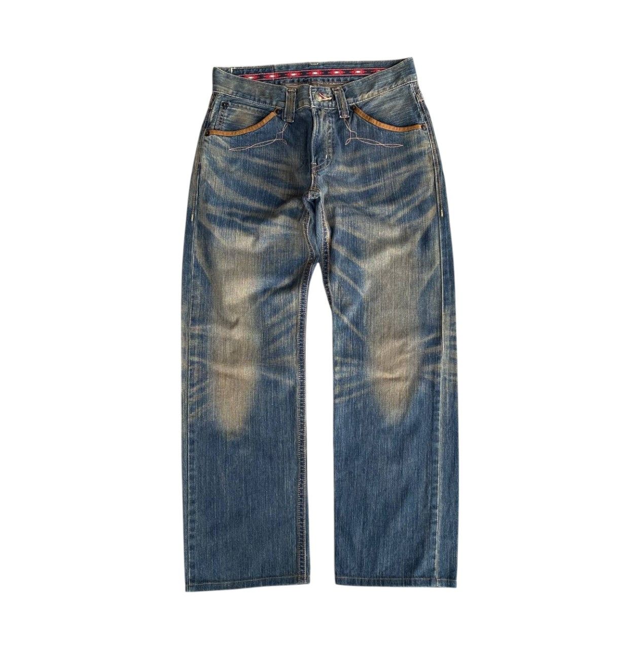 Edwin × Vintage RARE EDWIN EXCLUSIVE VINTAGE RUSTY MUDWASH DENIM W32X31 Size US 32 / EU 48 - 1 Thumbnail