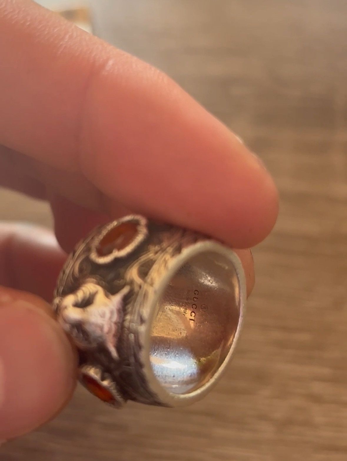 Gucci Gucci Feline Ring w/ Orange Crystals Size ONE SIZE - 3 Thumbnail