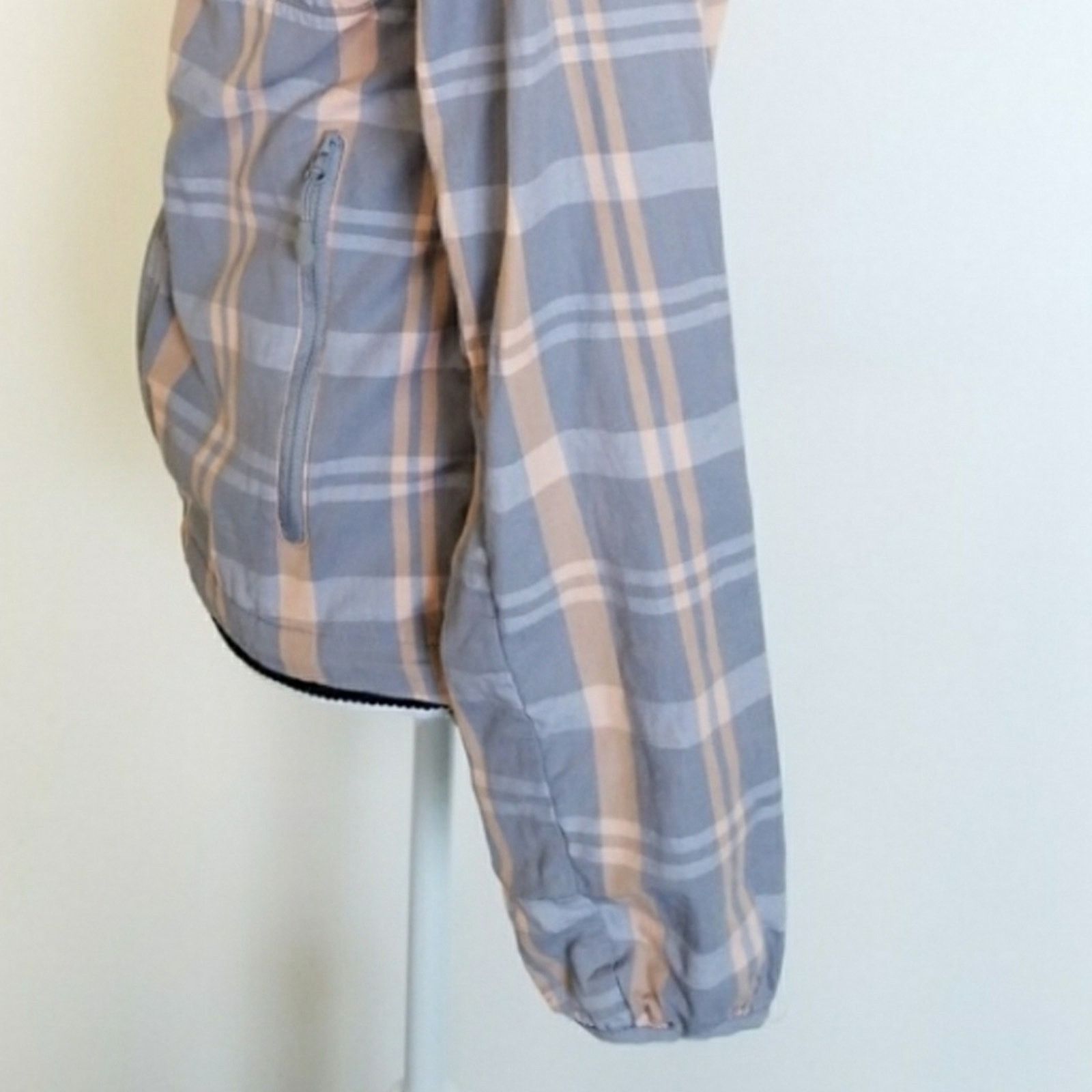 Nike Nike Firefly Gray and Orange Plaid Zip-up Jacket with Hood Size XS / US 0-2 / IT 36-38 - 5 Thumbnail