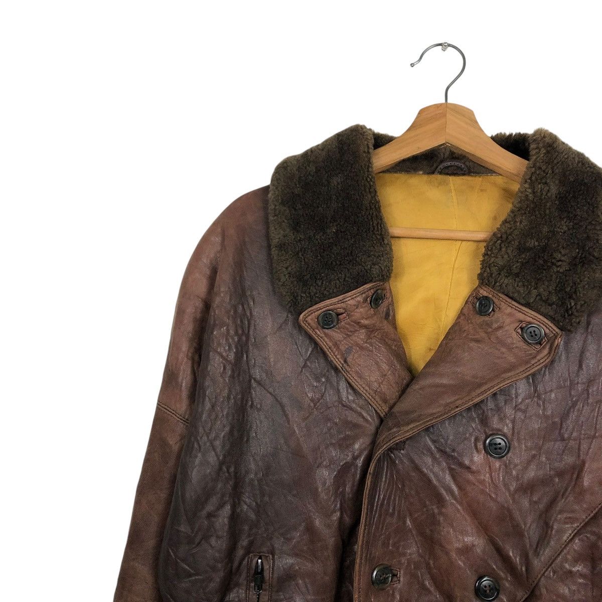 Japanese Brand 🔥VTG BIKER LEATHER JACKET GICOLL FUR COLLAR 14th ADDICTION Size US M / EU 48-50 / 2 - 9 Thumbnail
