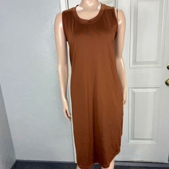 Nike Nike Dress Sleeveless Women S Maternity Dri-Fit Mini Brown Polyester Short Scoop Neck VINTAGE? Size S / US 4 / IT 40 - 2 Thumbnail