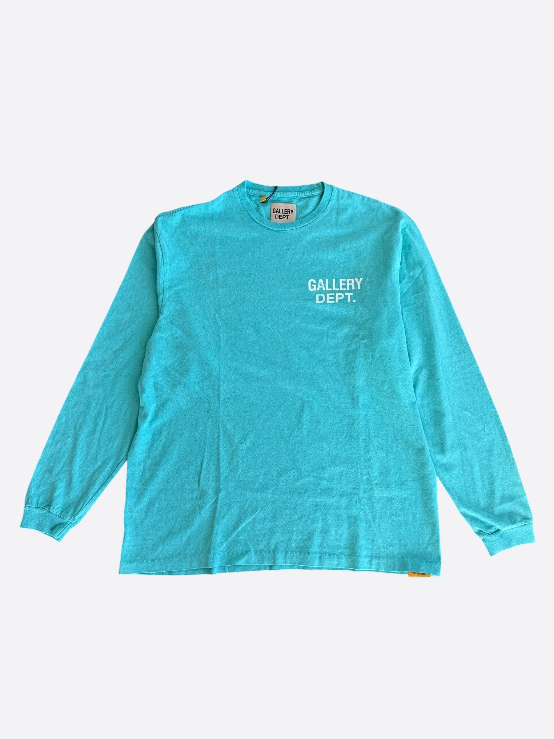 Gallery Dept. Gallery Dept Teal & White Souvenir Logo Longsleeve T-Shirt Size US XS / EU 42 / 0 - 1 Thumbnail