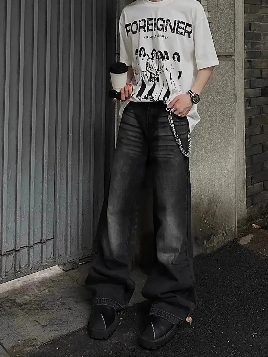 Japanese Brand Retro washed loose hip-hop jeans Size US 32 / EU 48 - 1 Thumbnail