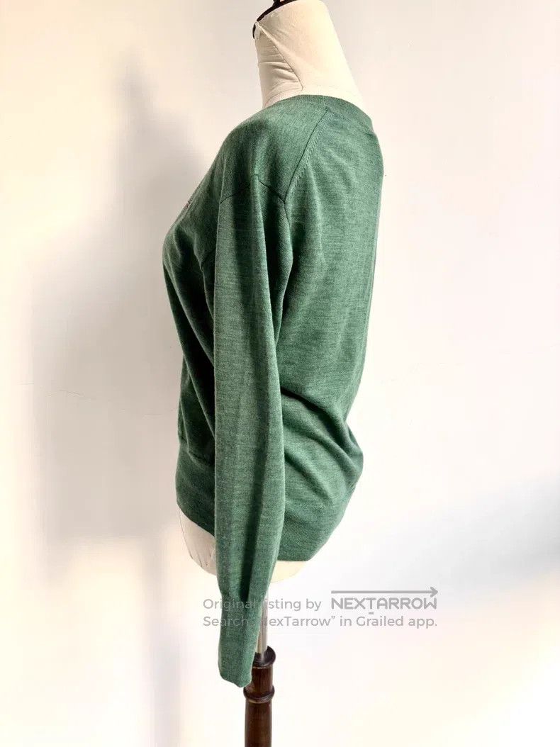 Vivienne Westwood Vivienne Westwood Grass green V-neck Saturn knitted sweate Size S / US 4 / IT 40 - 3 Thumbnail
