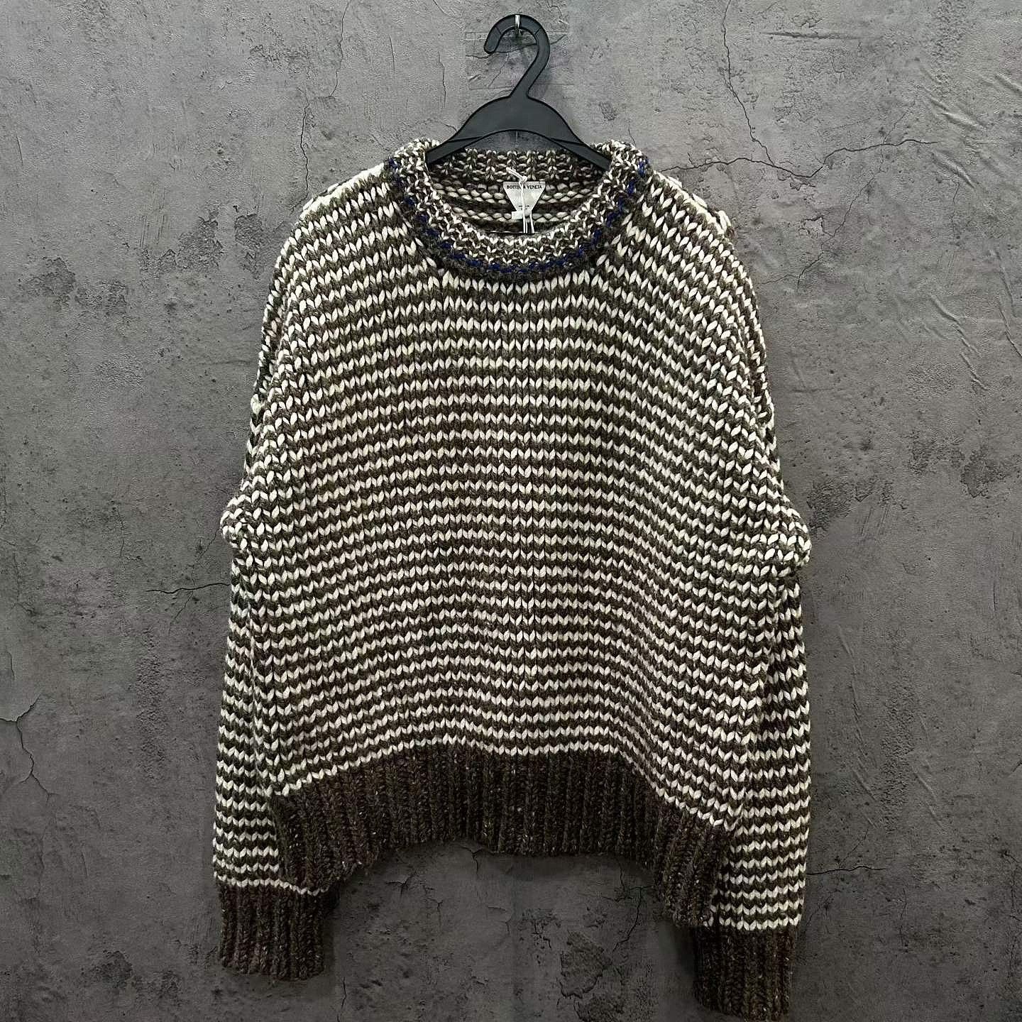 Bottega Veneta Brown Wool Knit Sweater Size XL