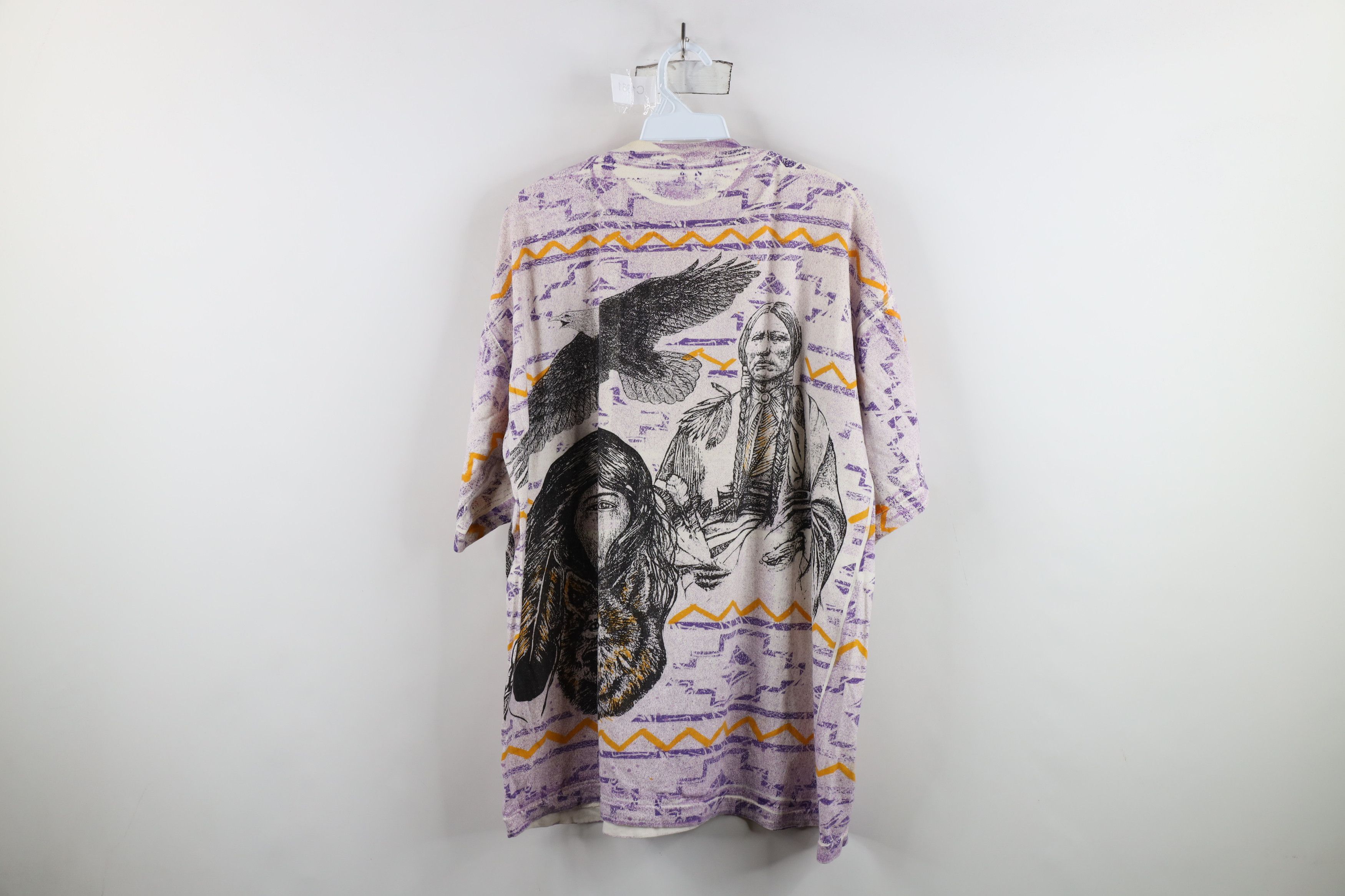 Vintage Vintage 90s Streetwear Southwestern Wolf Eagle Over T-Shirt Size US L / EU 52-54 / 3 - 10 Thumbnail