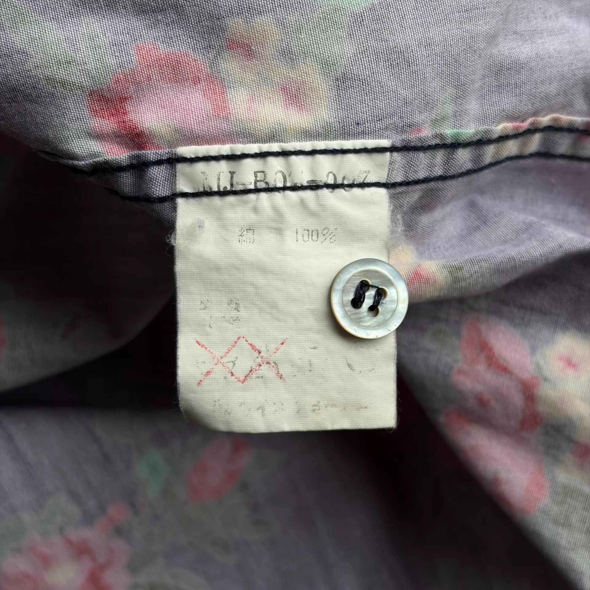 Yohji Yamamoto Yohji Yamamoto 90s Y's for men Rose Print Cotton Shirt OS Size US M / EU 48-50 / 2 - 7 Thumbnail