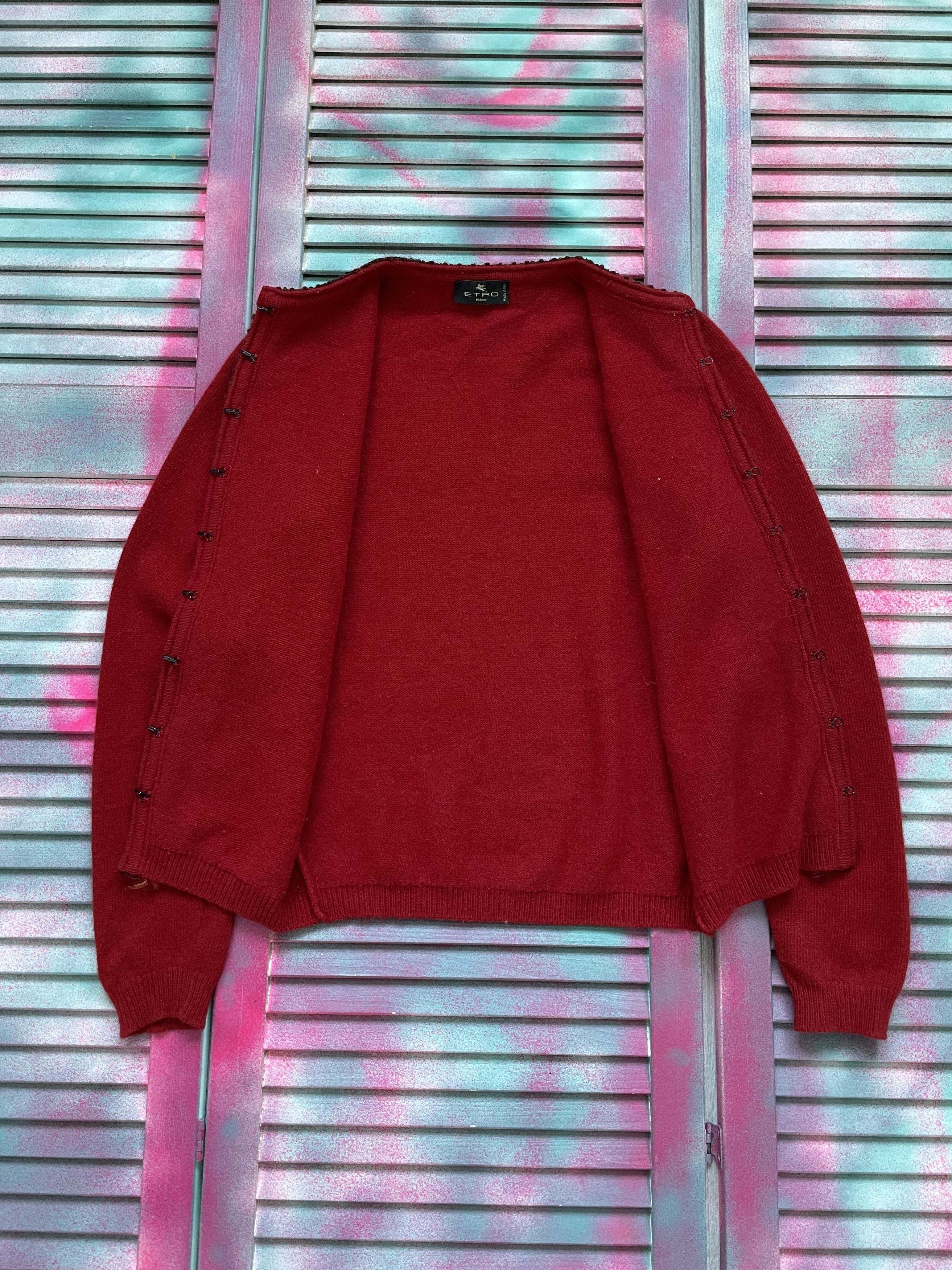 Etro Rare Etro Cashmere Designer Cardigan Retro Style Size S / US 4 / IT 40 - 6 Thumbnail