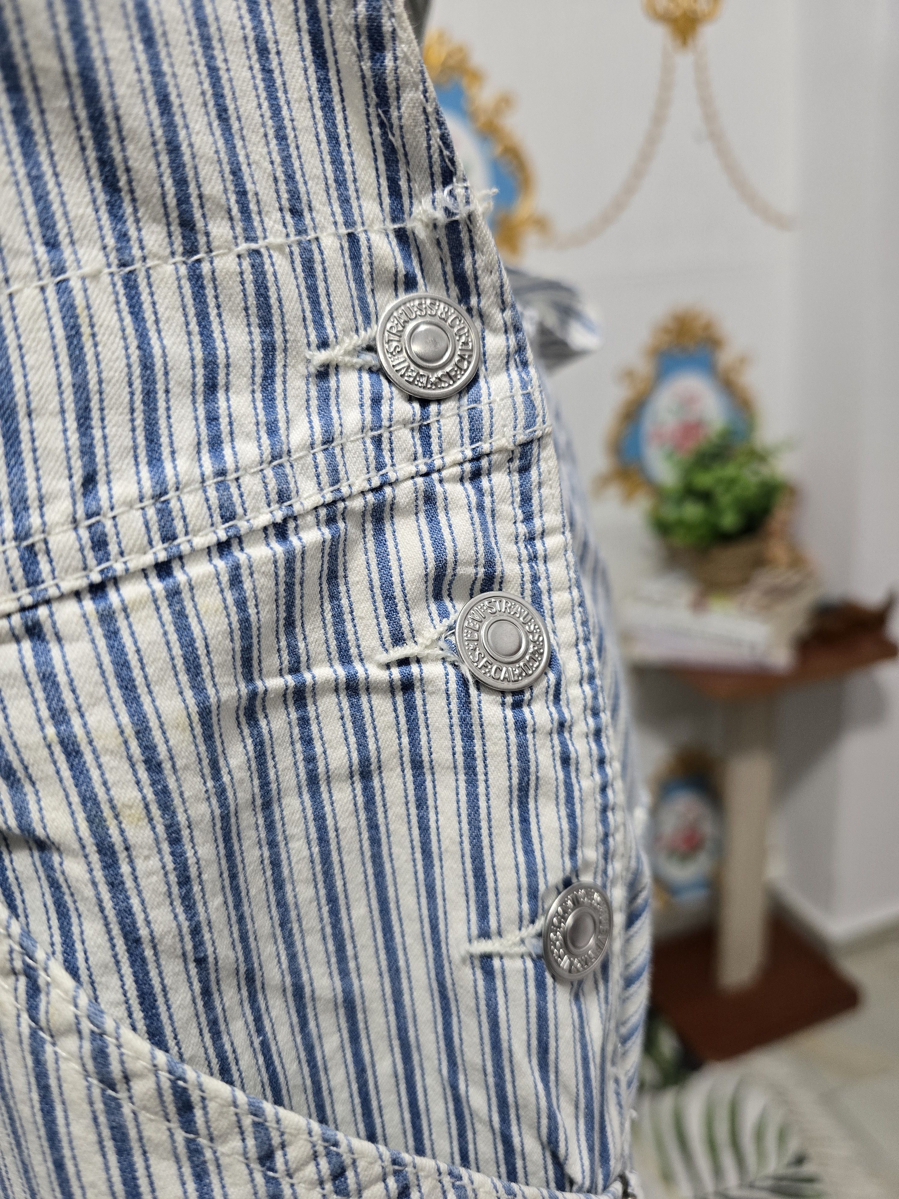 Levi's Levis VINTAGE RARE stripe DUNGAREES size Large Size US 34 / EU 50 - 8 Thumbnail