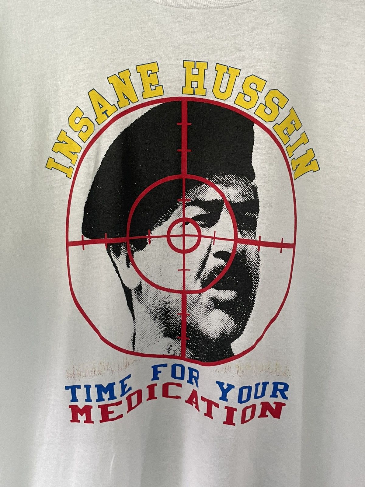 Vintage Vintage 90s Tee Insane Hussein Size US XL / EU 56 / 4 - 2 Thumbnail