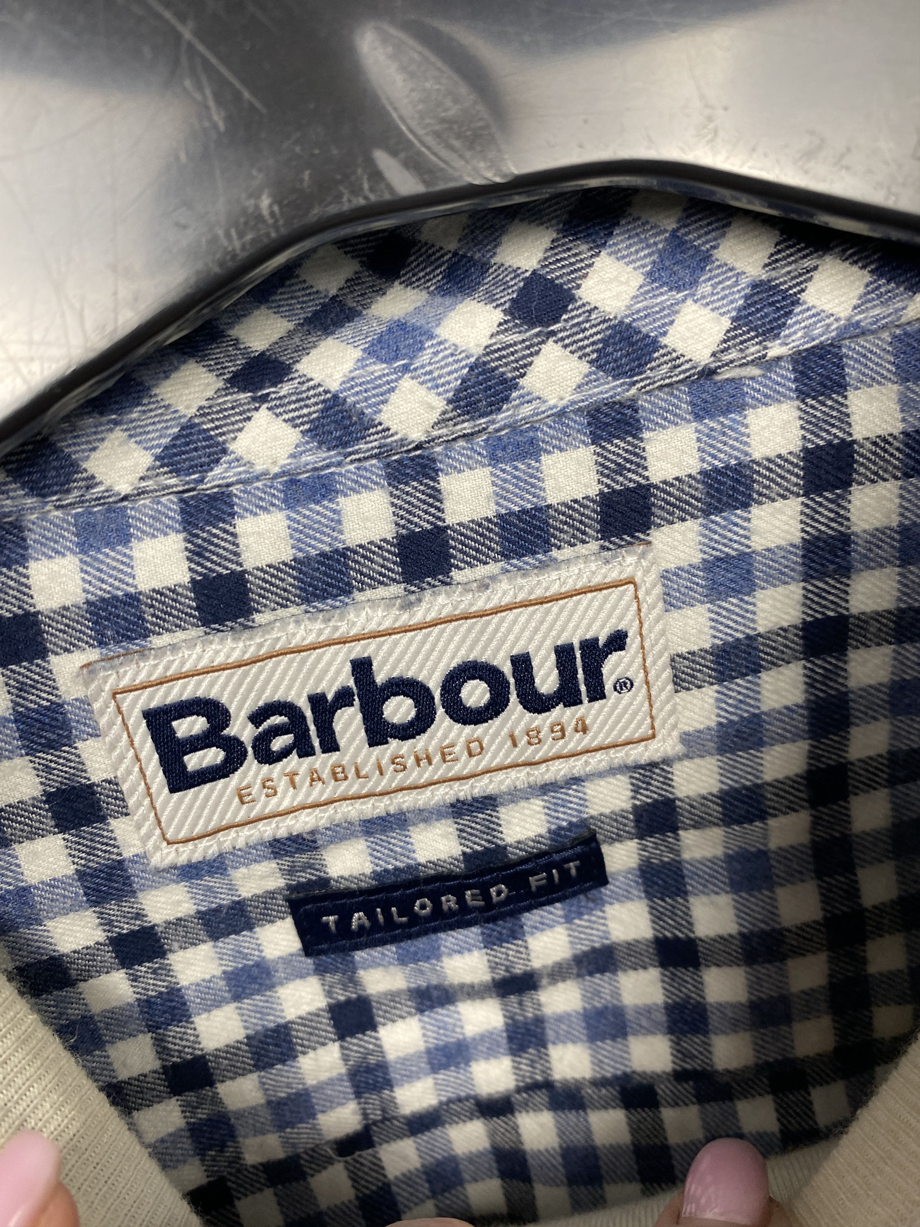 Barbour × Flannel Barbour Vintage Mens Flannel Plaid Shirt Size US XL / EU 56 / 4 - 4 Thumbnail