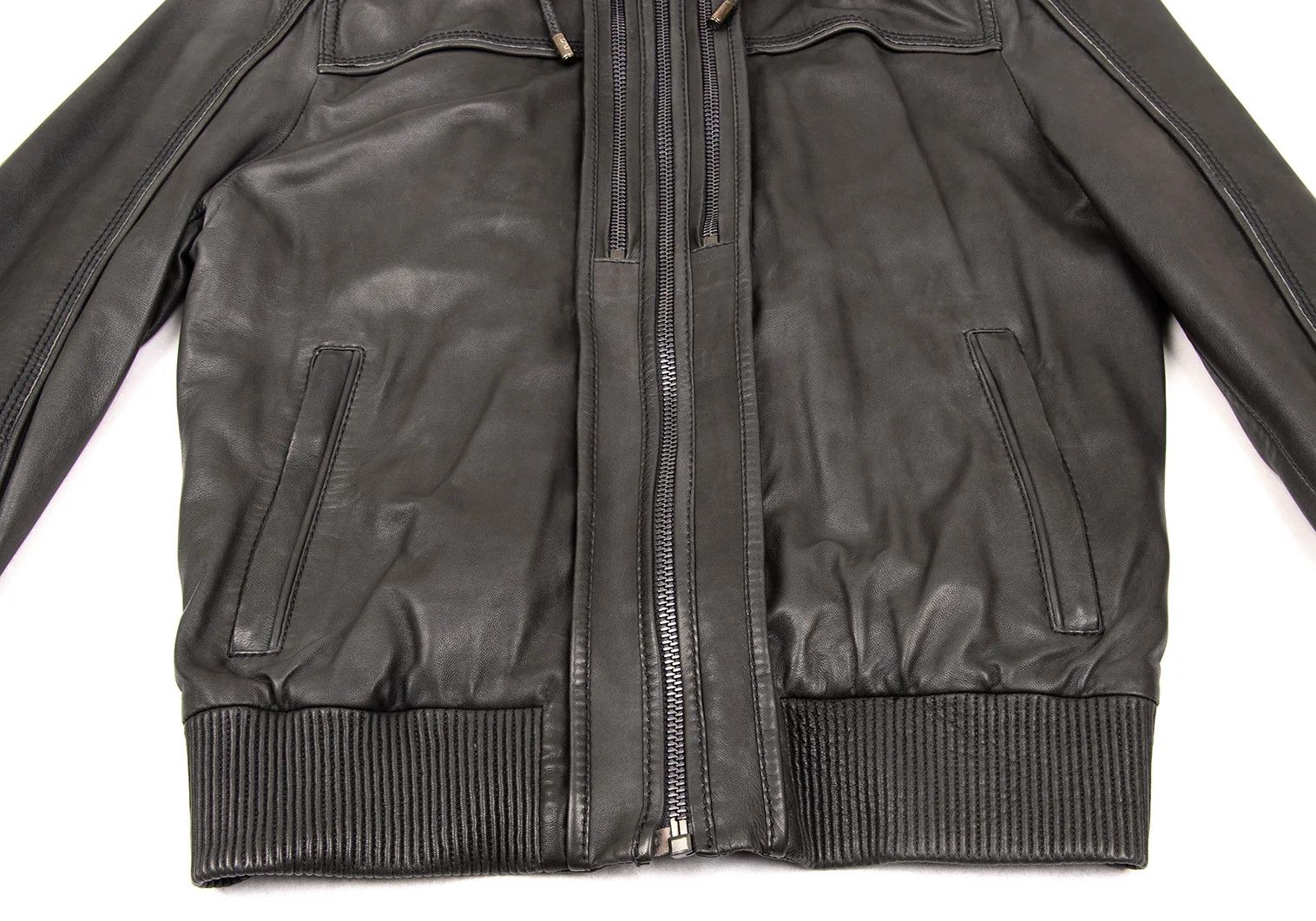 Dolce & Gabbana Hooded Zip Blouson in Charcoal, Size 46 Size US S / EU 44-46 / 1 - 10 Thumbnail
