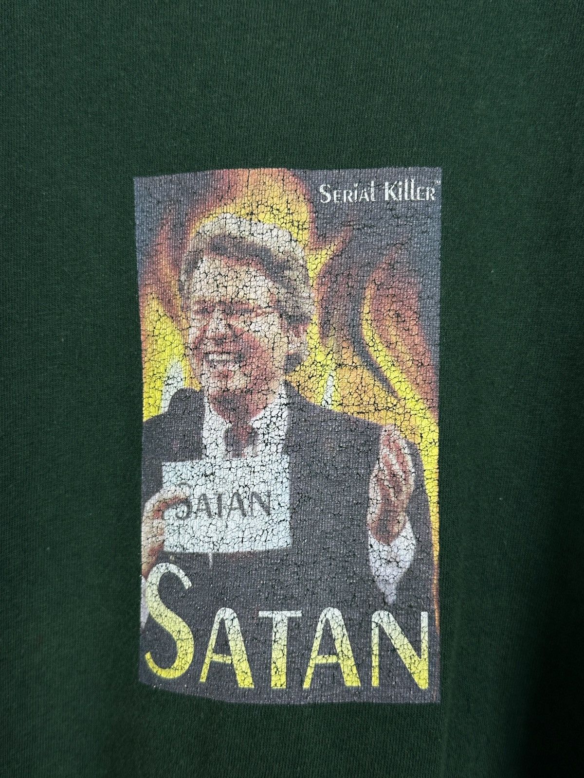 Vintage Vintage Serial Killer Satan Jerry Springer Skate T-Shirt Size US XL / EU 56 / 4 - 6 Thumbnail