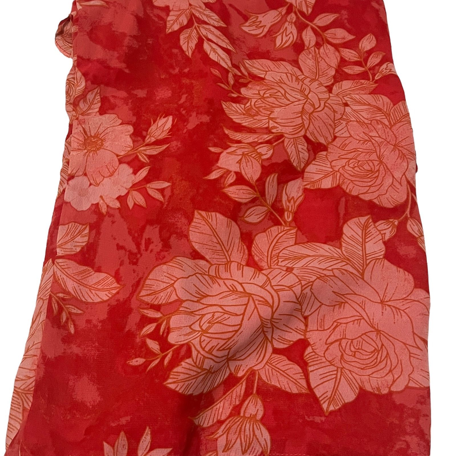 Other Floral Ruffle Short Sleeve V-Neck Fully Lined Chiffon Blouse Size S / US 4 / IT 40 - 14 Thumbnail