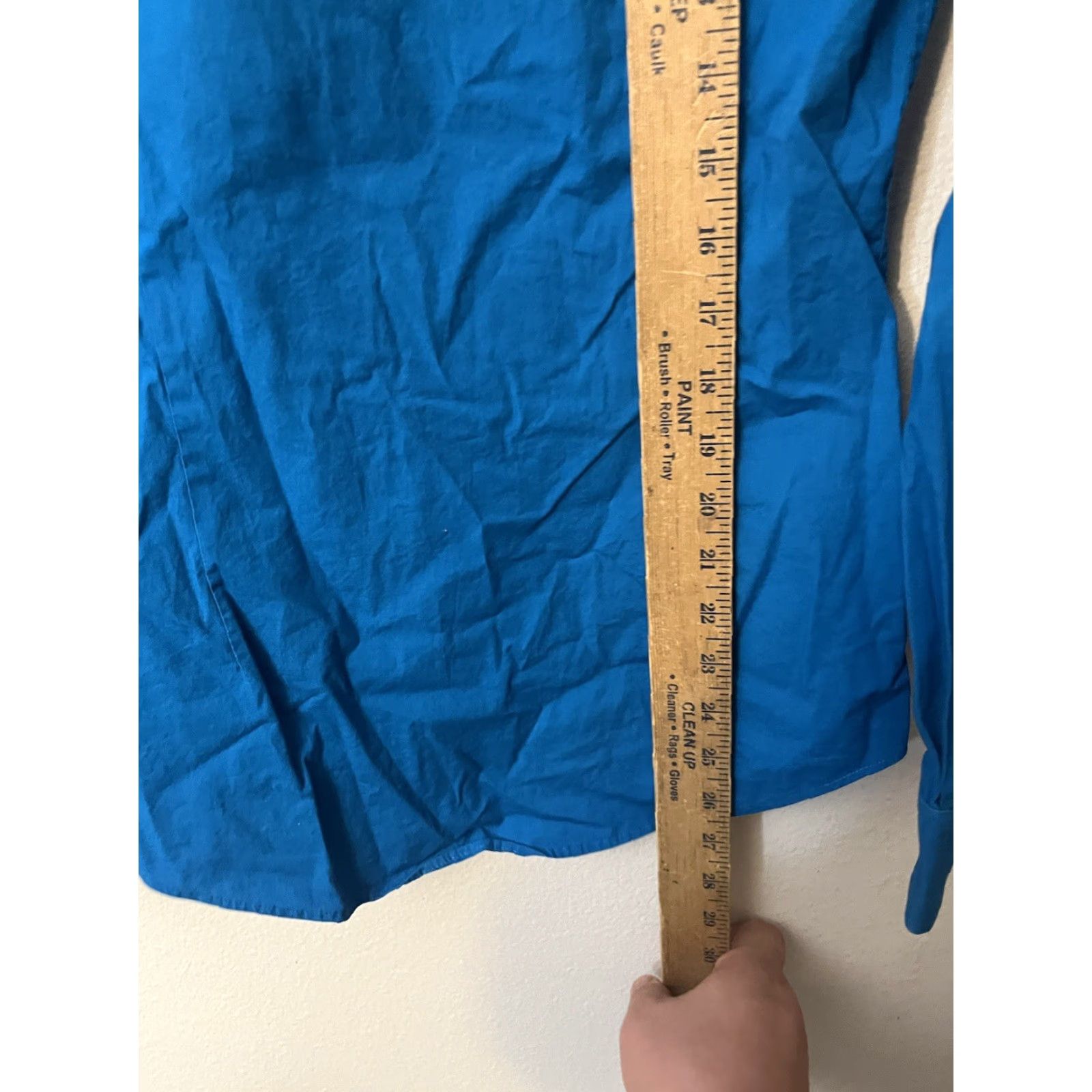 Express Express Dress Shirt Mens XS Extra-Slim Solid Blue Size 34R - 4 Thumbnail