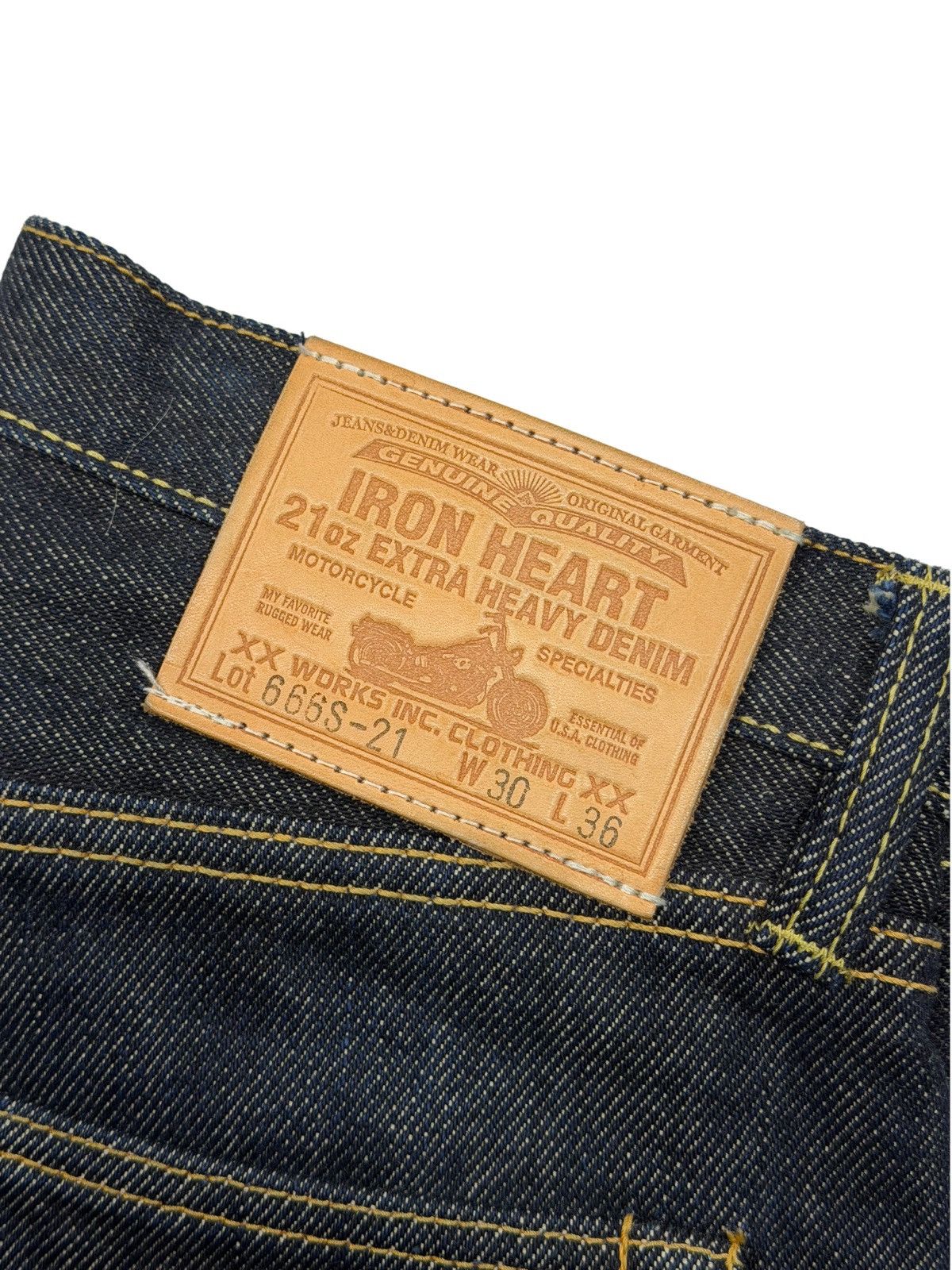 Iron Heart 21oz 666S Slim Straight Denim Jeans Size US 30 / EU 46 - 8 Thumbnail