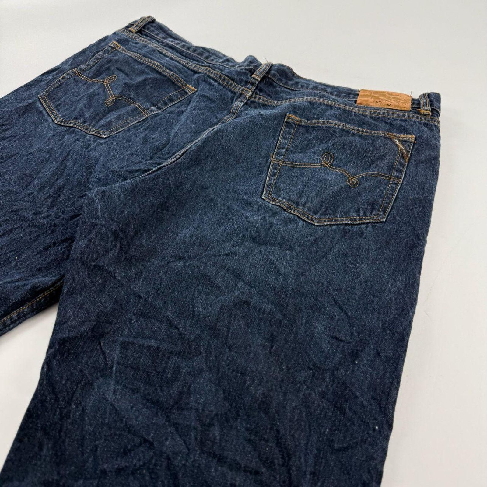 Vintage archive y2k skater baggy wide leg dark wash jeans