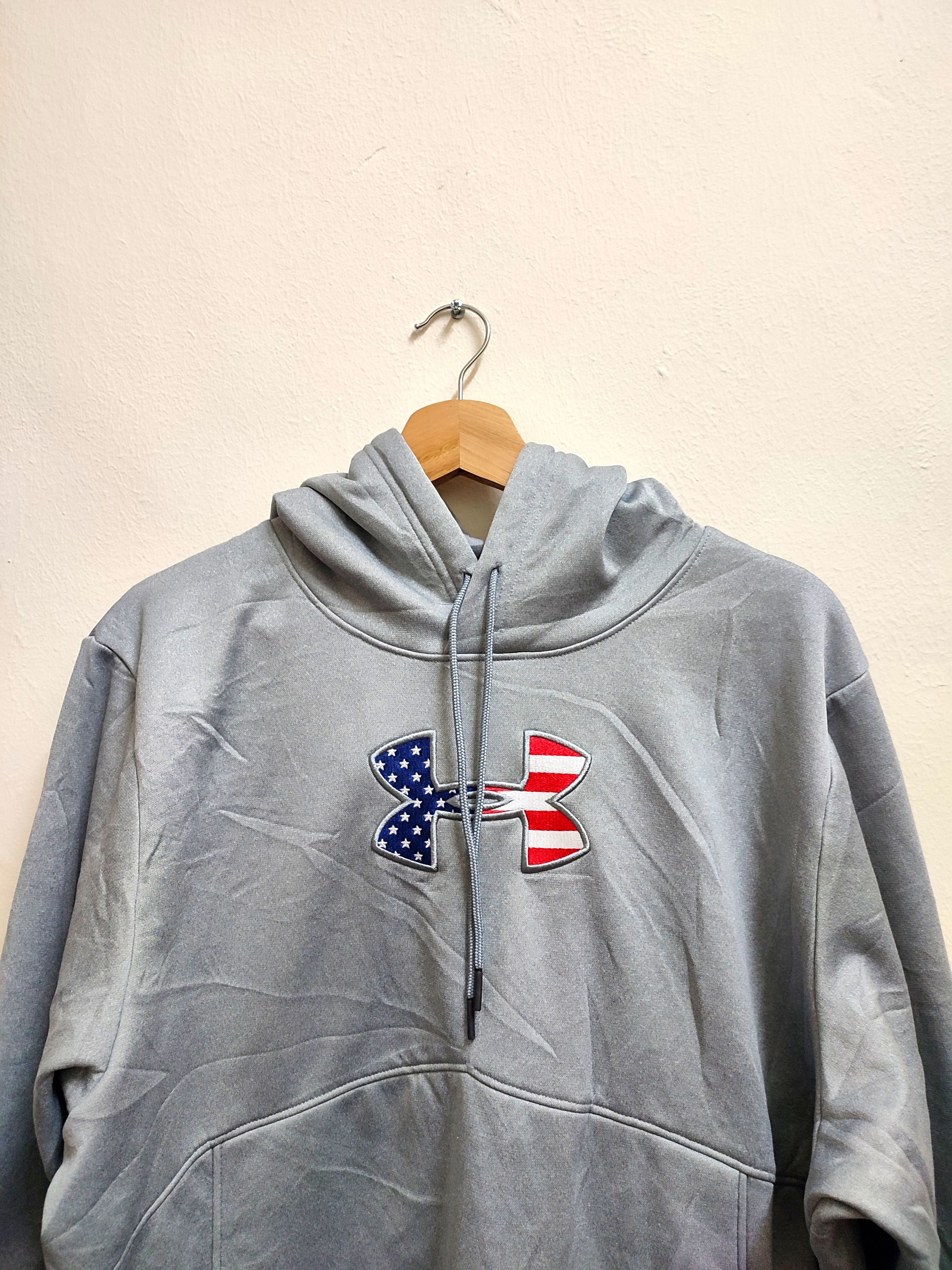 Under Armour Rare Under Armour American Flag Center Logo Hoodies Size US L / EU 52-54 / 3 - 2 Thumbnail