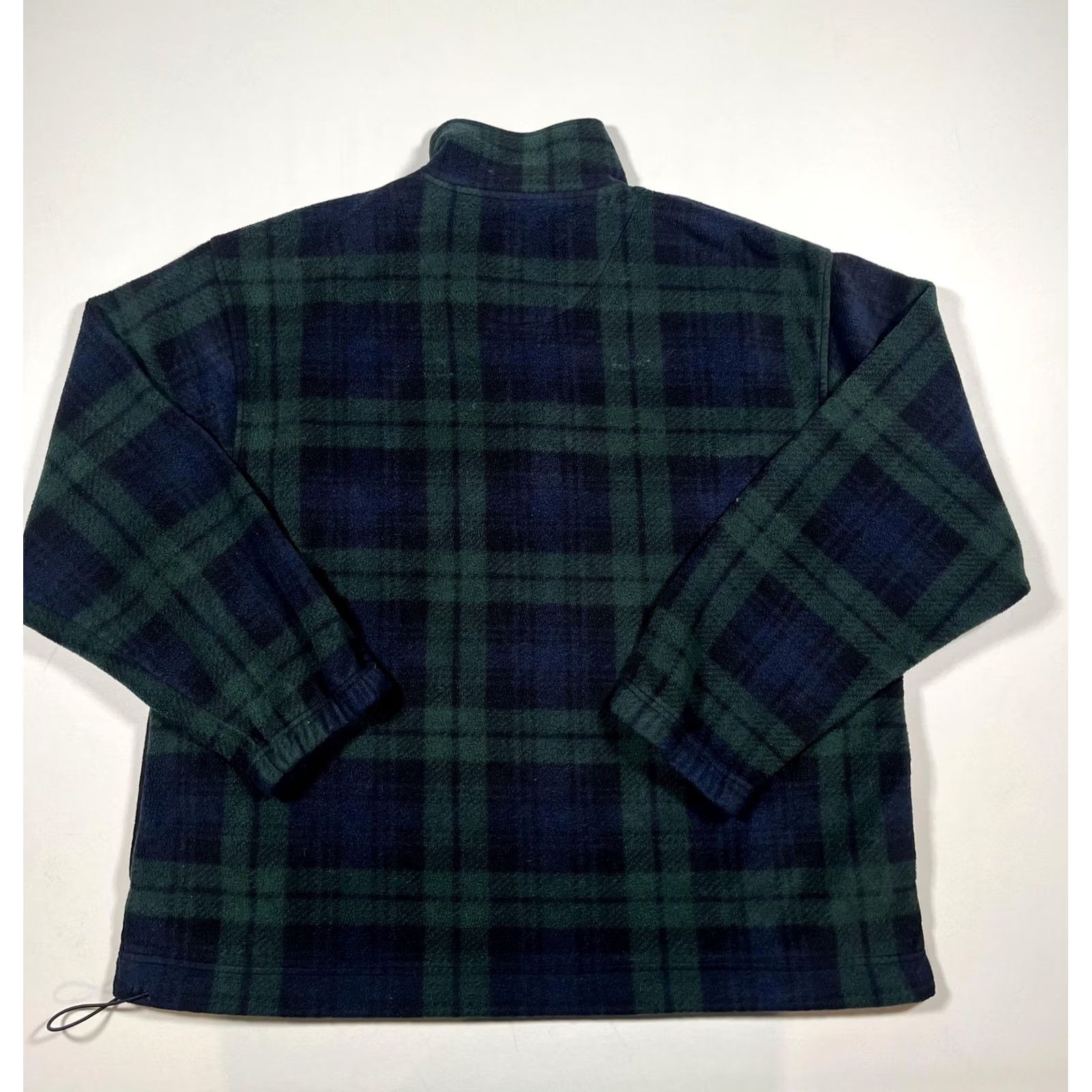 Vintage Winners Tech Fleece Pullover Mens XL Green Navy Plaid Tartan Quarter Zip Sweater Size US XL / EU 56 / 4 - 2 Thumbnail