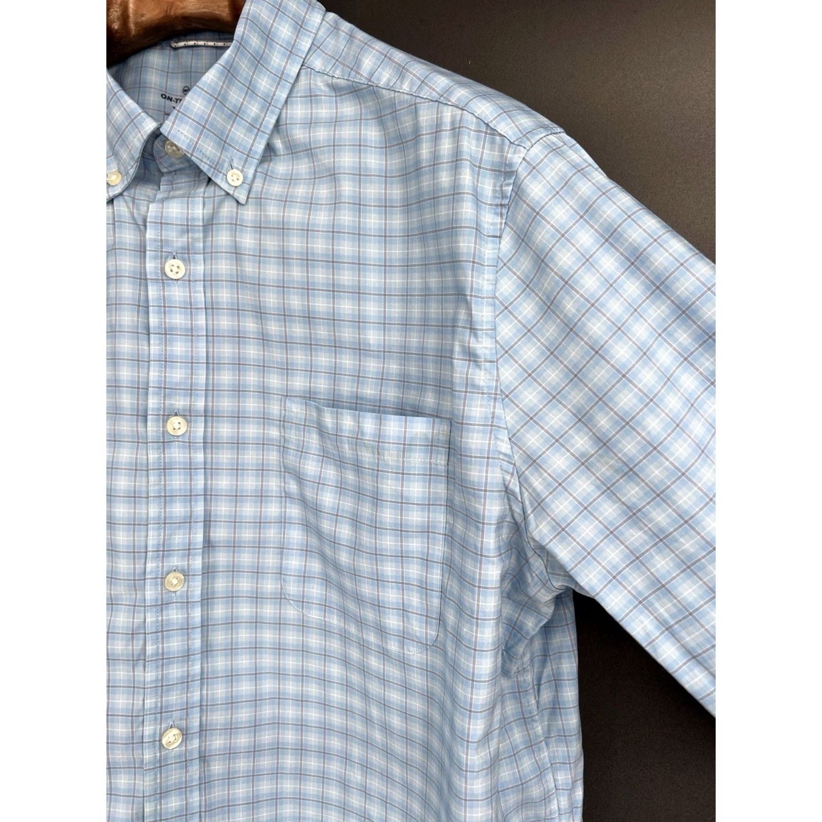 Vineyard Vines Vineyard Vines Shirt Mens Size Large Blue Plaid Performance On The Go Size US L / EU 52-54 / 3 - 5 Thumbnail