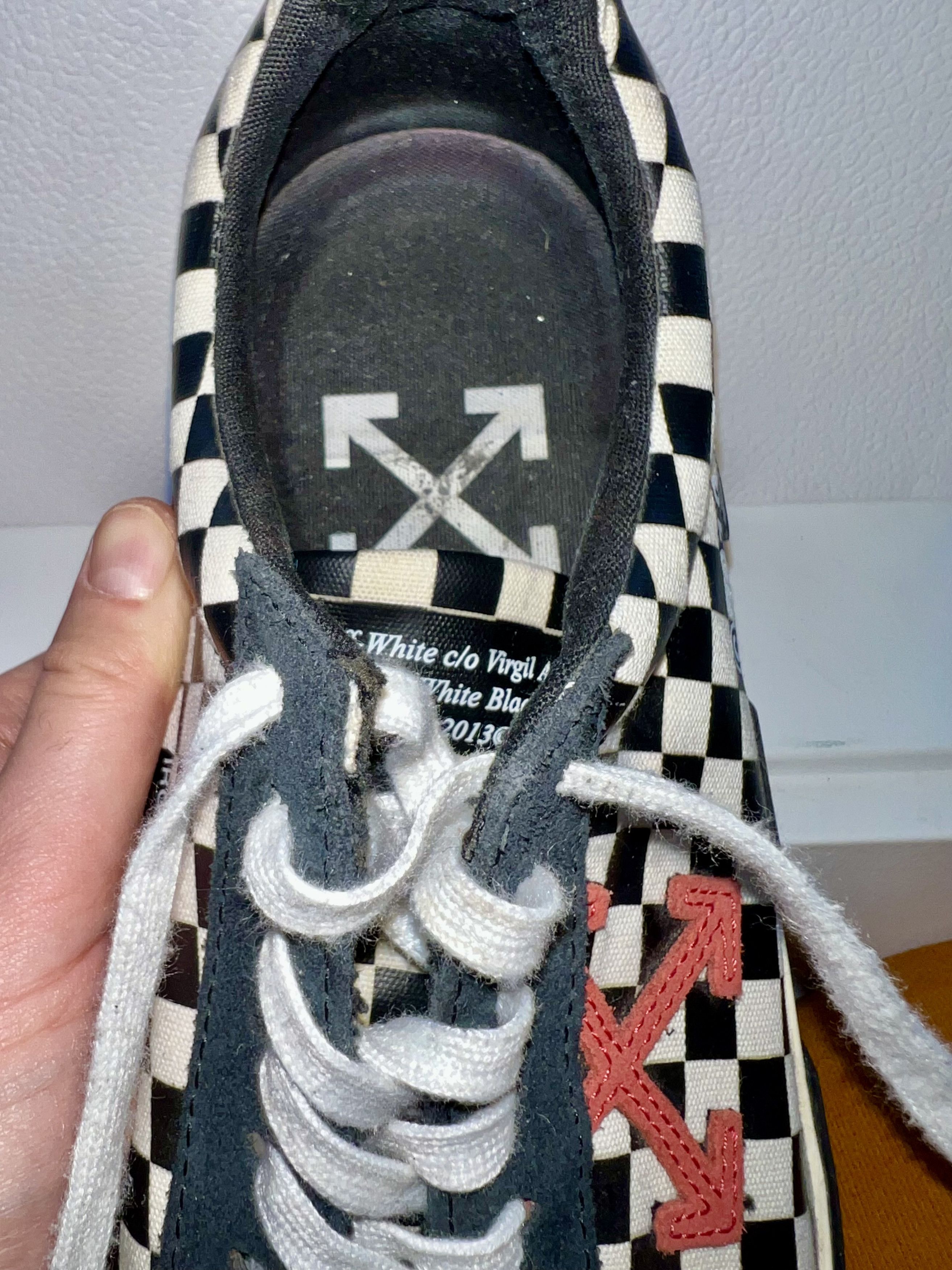Off-White Off-White RARE Checkerboard Vulc Low Top Sneakers Size 44/11 Size US 11 / EU 44 - 15 Thumbnail