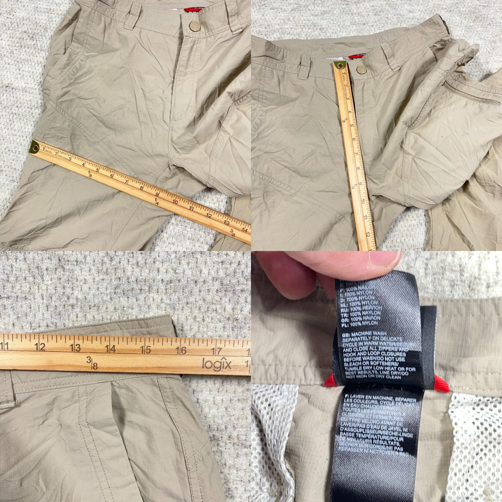 The North Face The North Face Pants Men XL 32x31 Tan Khaki Convertible Nylon Outdoor Chino Straight Regular Casual Travel Pocket Zipper Logo Belt Loops Size US 32 / EU 48 - 9 Thumbnail