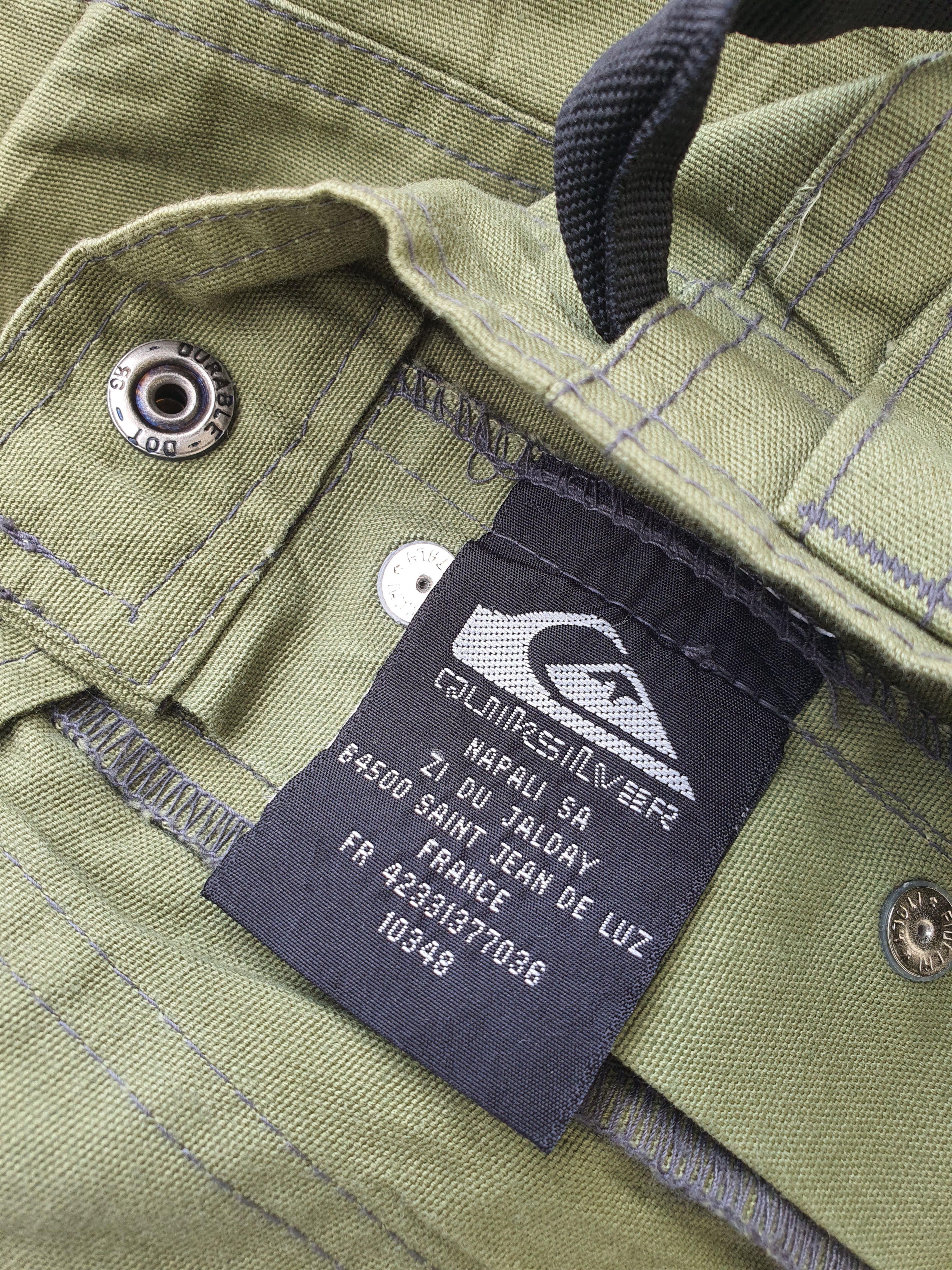 Quiksilver × Vintage 🔥 Vintage 90s QUIKSILVER Olive Green Sun Faded Pants Size US 34 / EU 50 - 9 Thumbnail