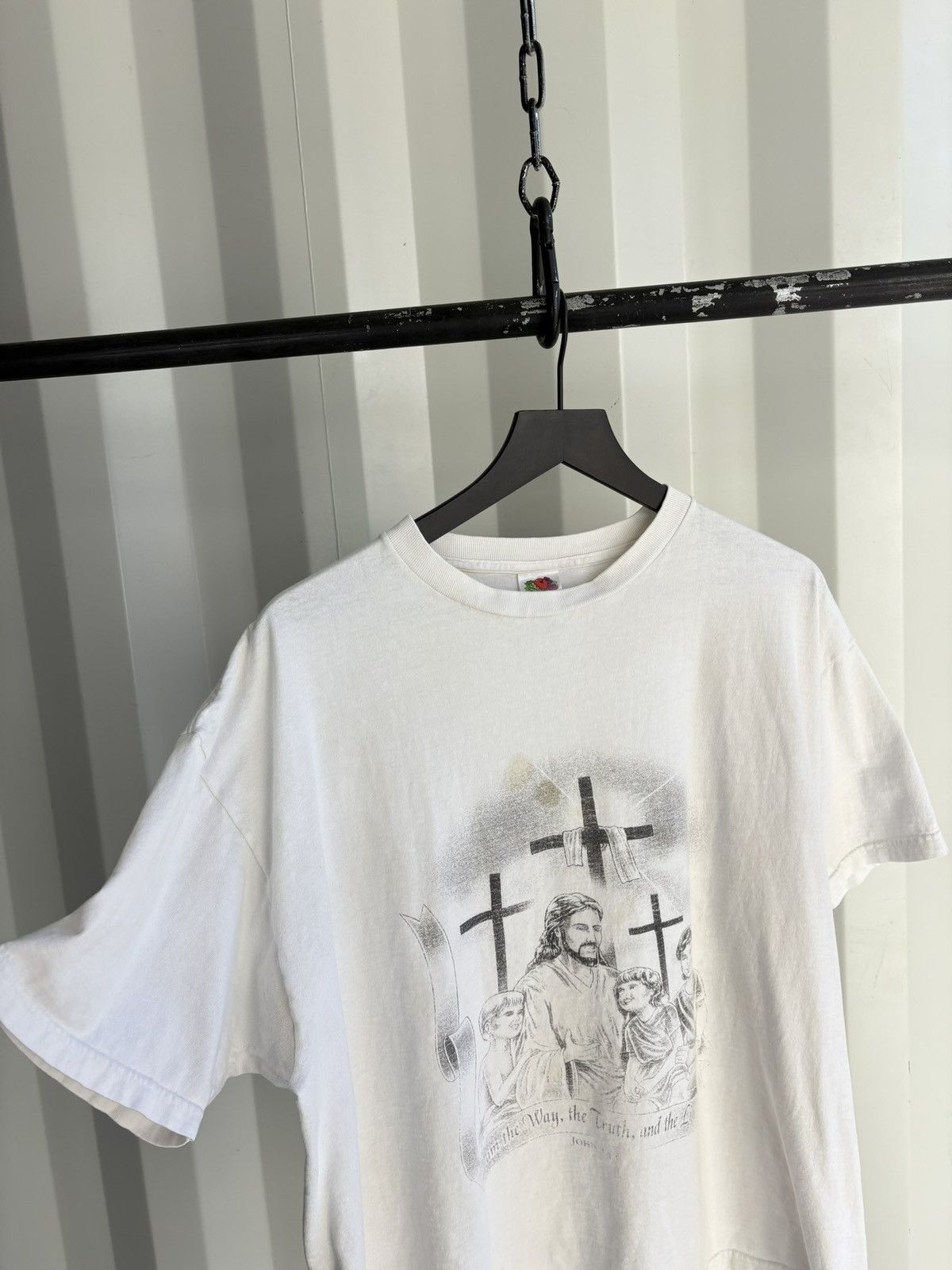 Vintage Vintage Jesus I Am The Way Distressed Faded Shirt Grunge Size US XL / EU 56 / 4 - 4 Thumbnail