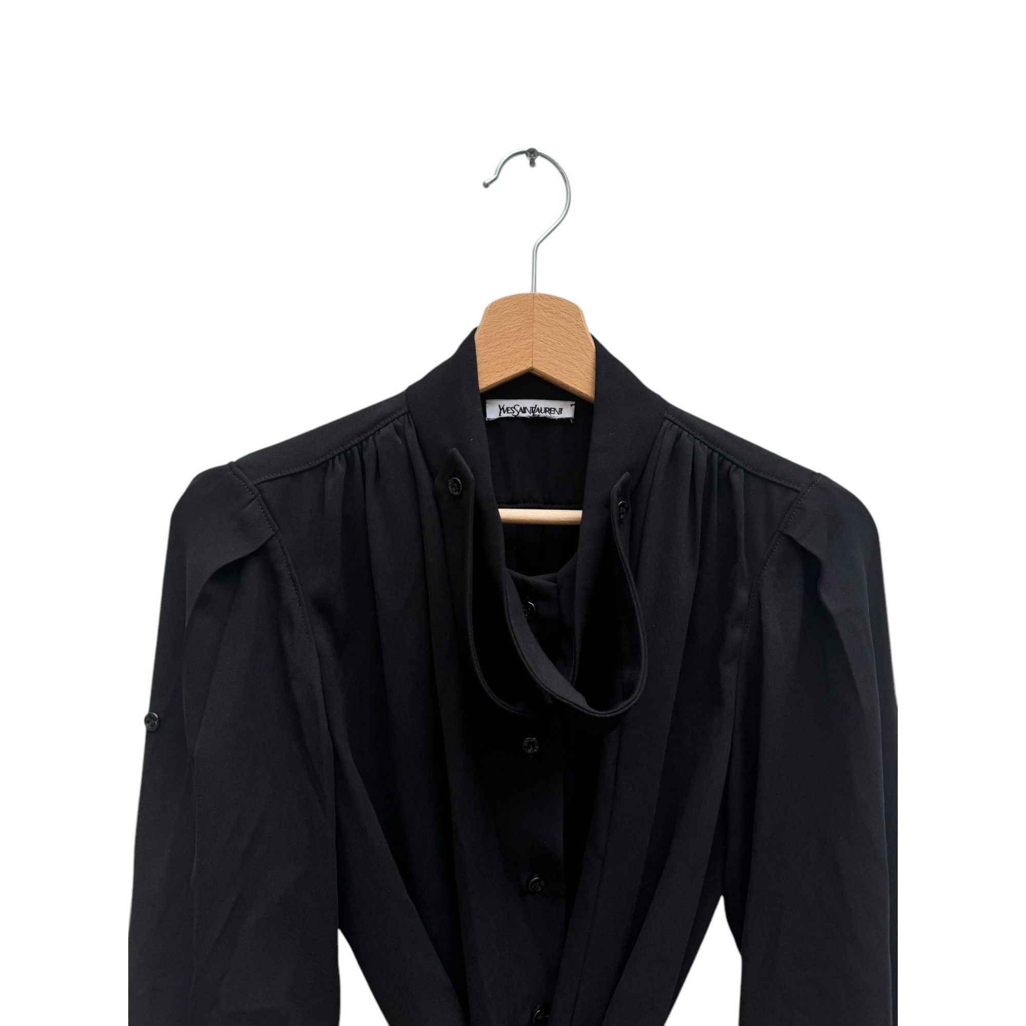 Yves Saint Laurent Black Wide Shirt Size XL / US 12-14 / IT 48-50 - 5 Thumbnail