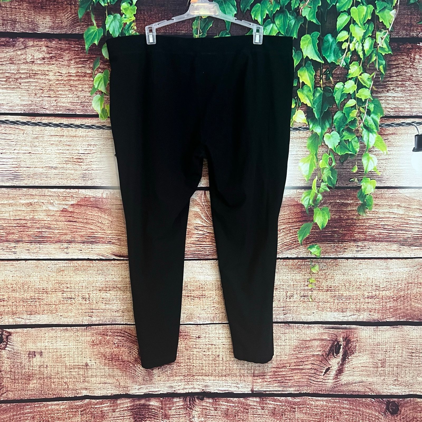 Eileen Fisher Eileen Fisher Crop Capri Pull On Pants XL Black Stretch Size 38" / US 16 / IT 52 - 5 Thumbnail