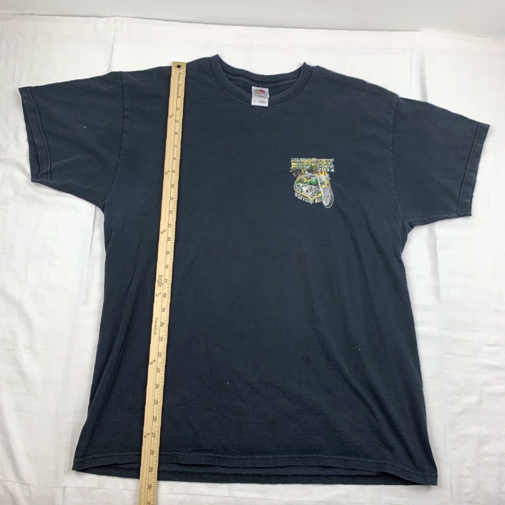 Fruit Of The Loom VINTAGE Daytona Beach Bike Week T Shirt Adult XL Black 2014 Motorcycle Rally Biker USA Shirt Mens XL Black Motorcycle USA 2014 Bike Week T Shirt Size US XL / EU 56 / 4 - 7 Thumbnail