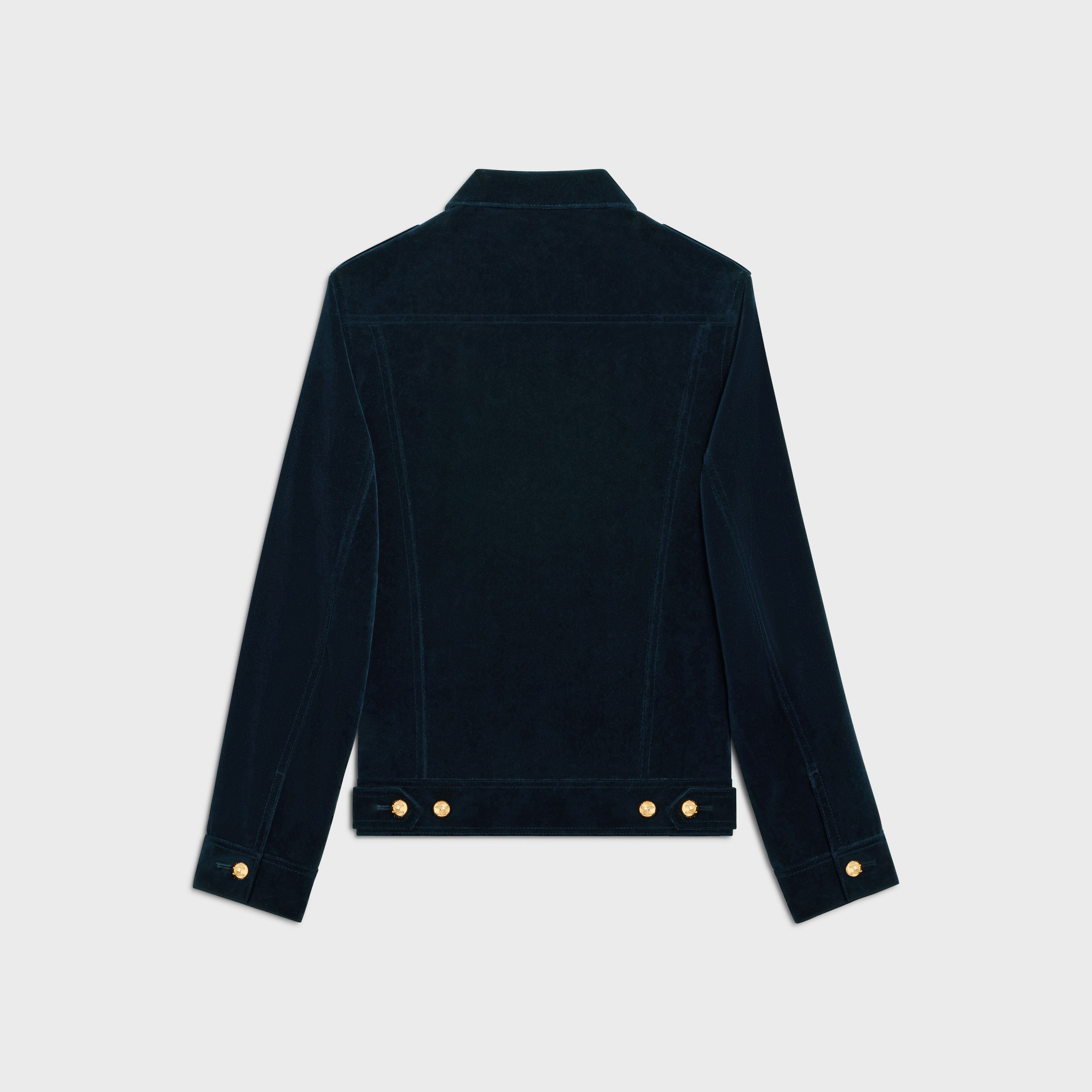 Celine o1w1db10925 2Q721845V Military Jacket in Blue Size XS / US 0-2 / IT 36-38 - 2 Thumbnail