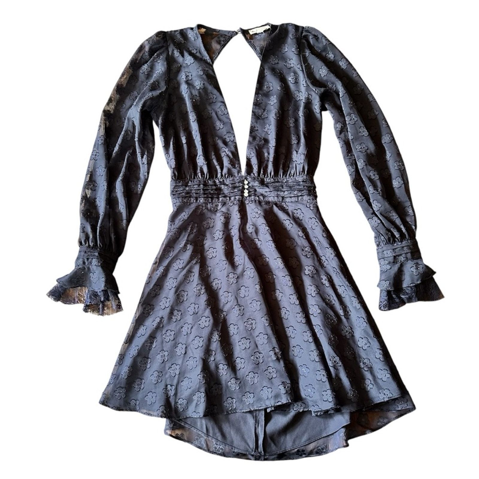 For Love & Lemons For Love & Lemons Modern Love Dress – Black Daisy – Size M Size M / US 6-8 / IT 42-44 - 2 Thumbnail