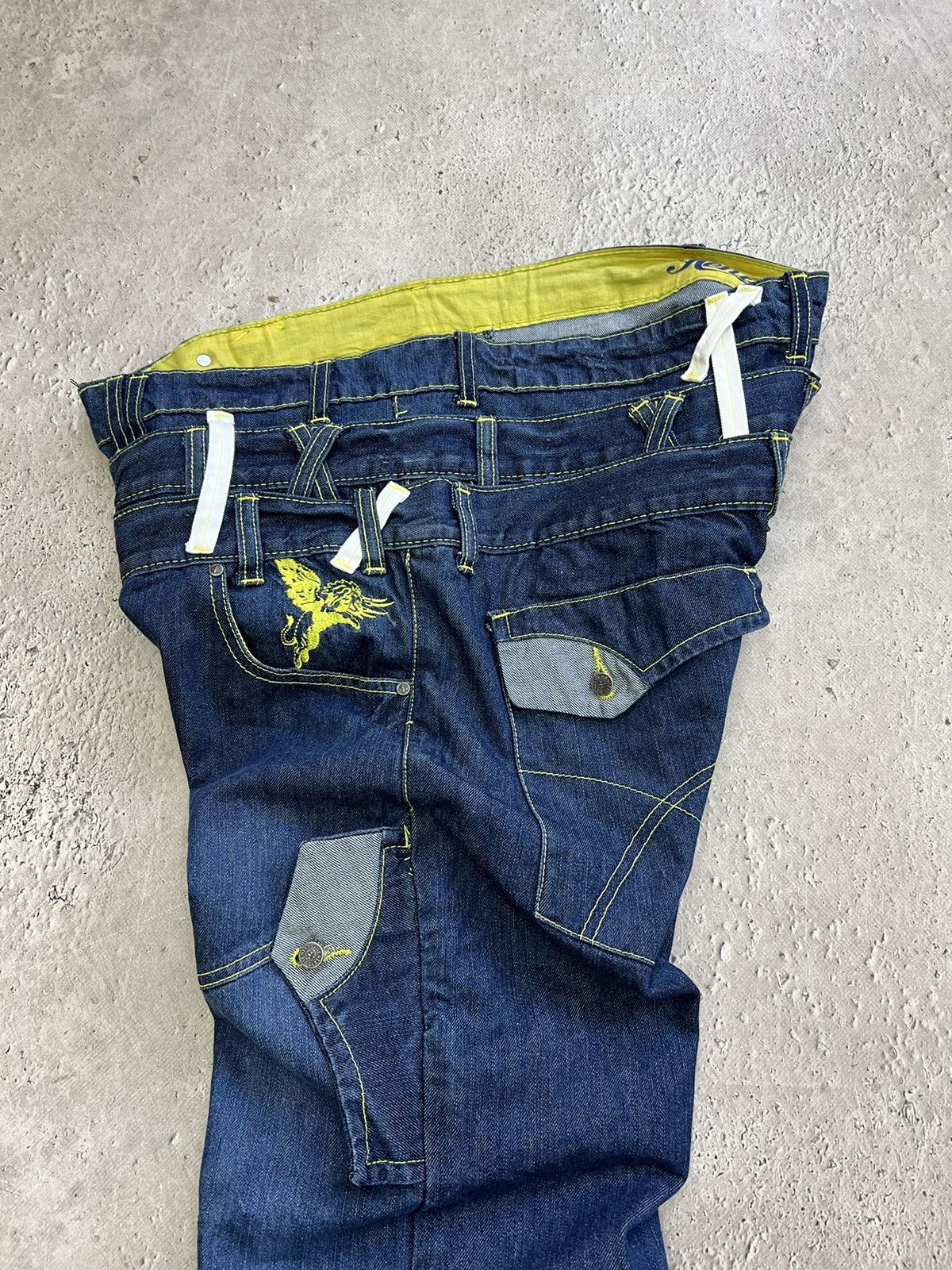 Japanese Brand × Junya Watanabe × Le Grande Bleu (L.G.B.) Vintage Japanese flare wide-leg 3D pocket utility cargos Size US 32 / EU 48 - 8 Thumbnail