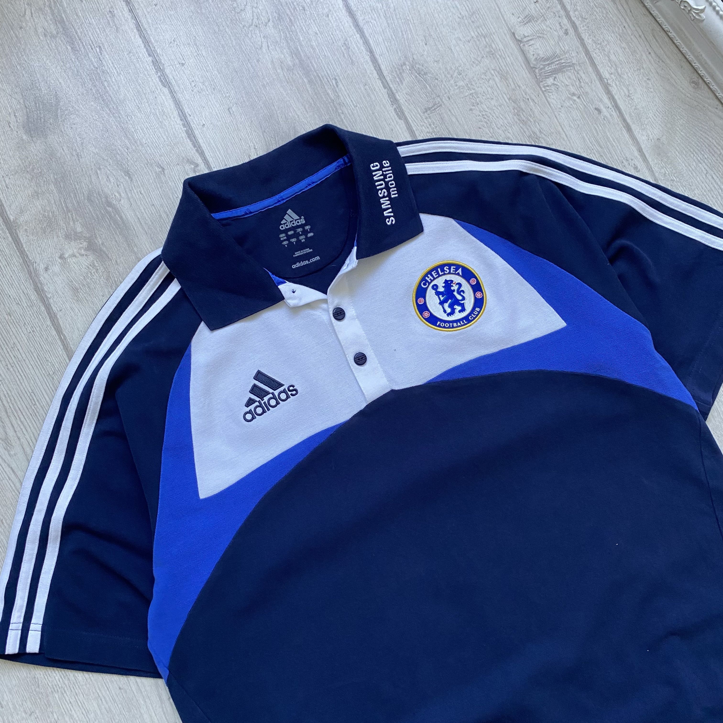 Chelsea Soccer Vintage 00s Adidas Chelsea Polo Football team Soccer Drill Size US L / EU 52-54 / 3 - 2 Thumbnail