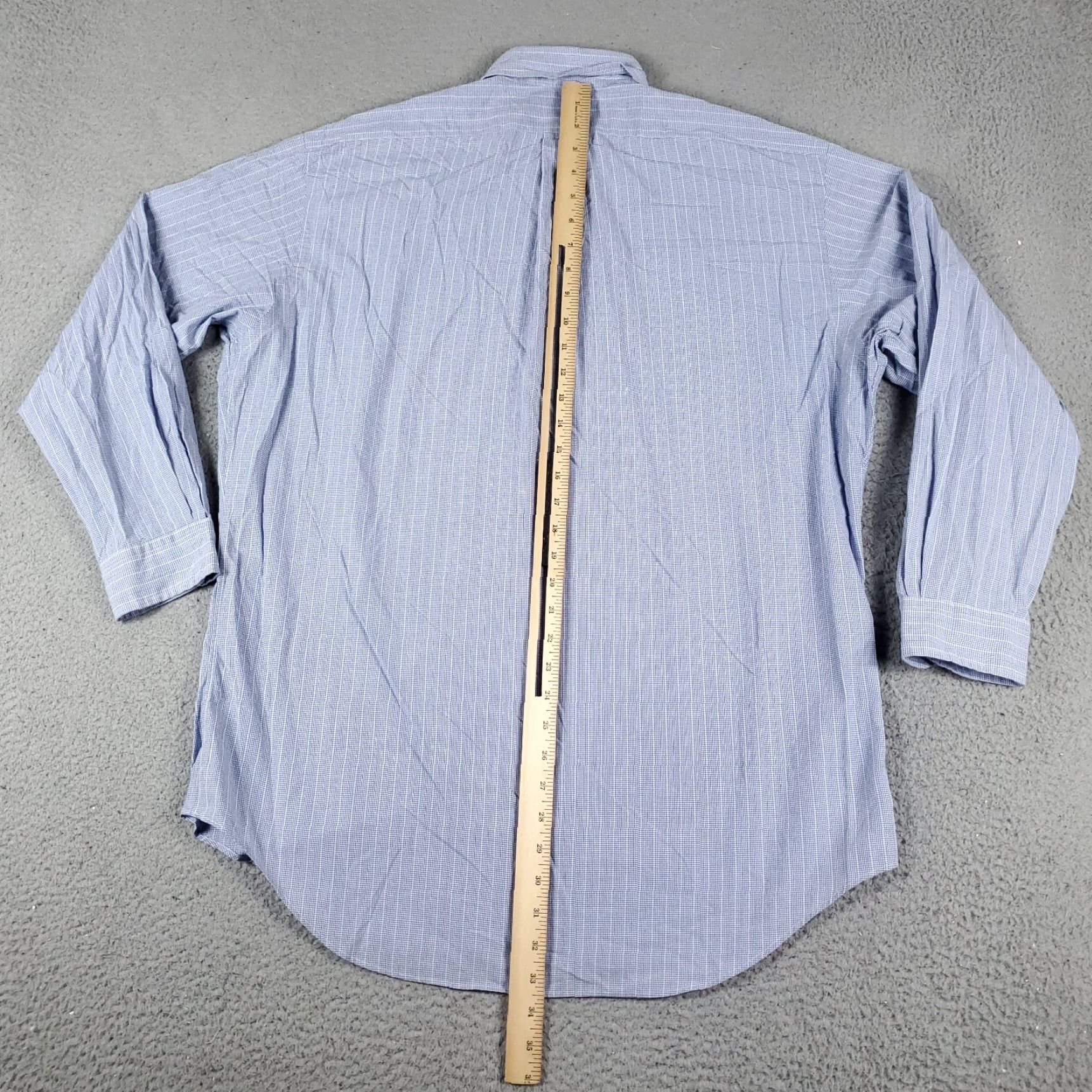 Ralph Lauren Ralph Lauren Dress Shirt Mens 16 Blue Striped Long Sleeve Button-Up Regular Fit Size 42R - 4 Thumbnail