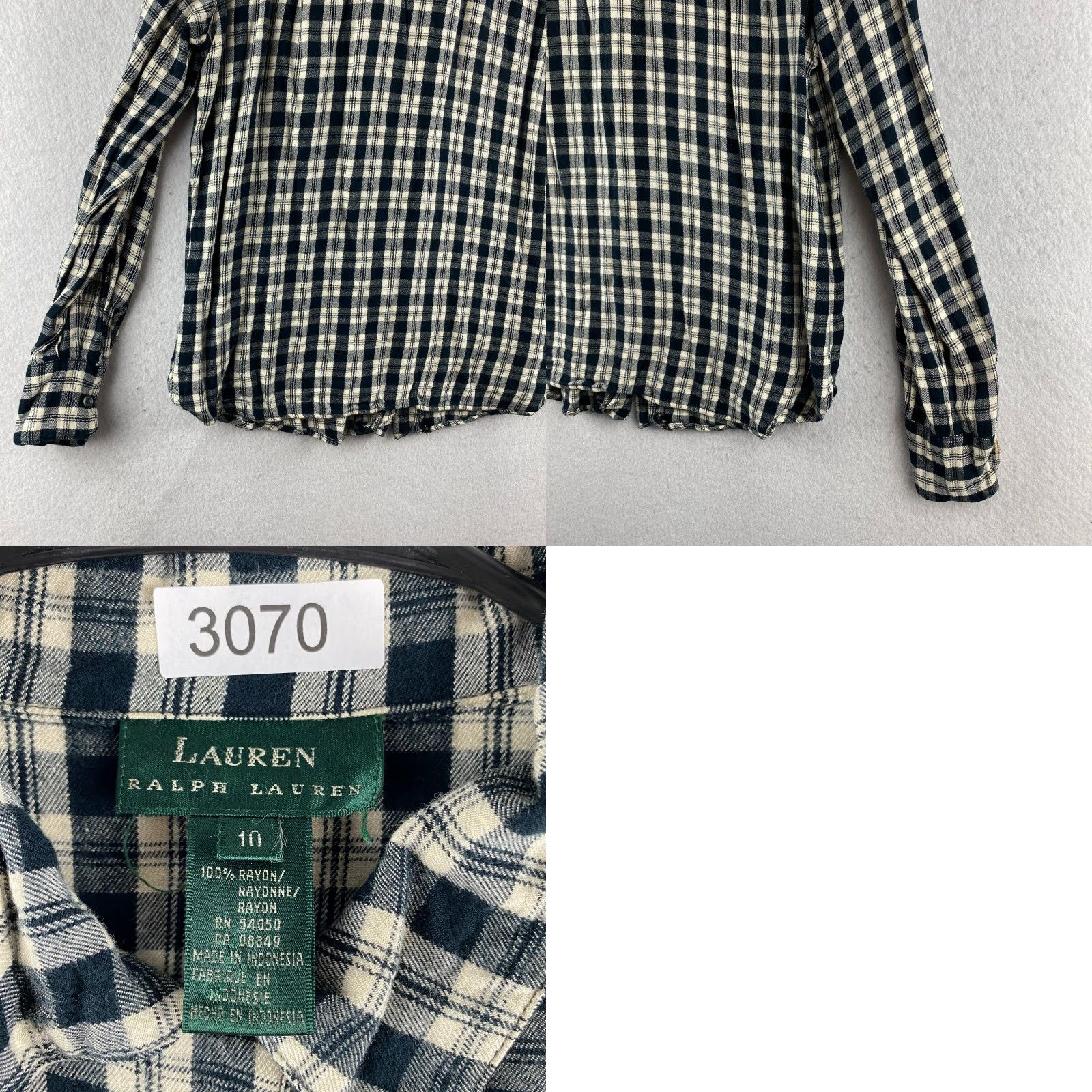 Ralph Lauren Lauren Ralph Lauren Button-Up Shirt 10 Multicolor Plaid Long Sleeve RL Womens Size L / US 10 / IT 46 - 10 Thumbnail