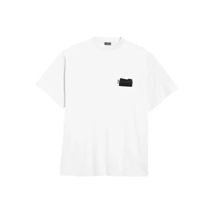 Balenciaga Balenciaga Logo Embroidered Short Sleeve T-Shirt Size US M / EU 48-50 / 2 - 1 Thumbnail