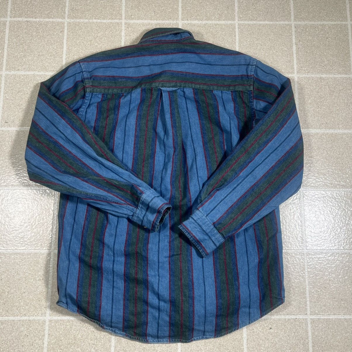 Cabelas Vintage Cabelas Denim Striped Shirt Blue Outdoor Hunting Size US M / EU 48-50 / 2 - 3 Thumbnail