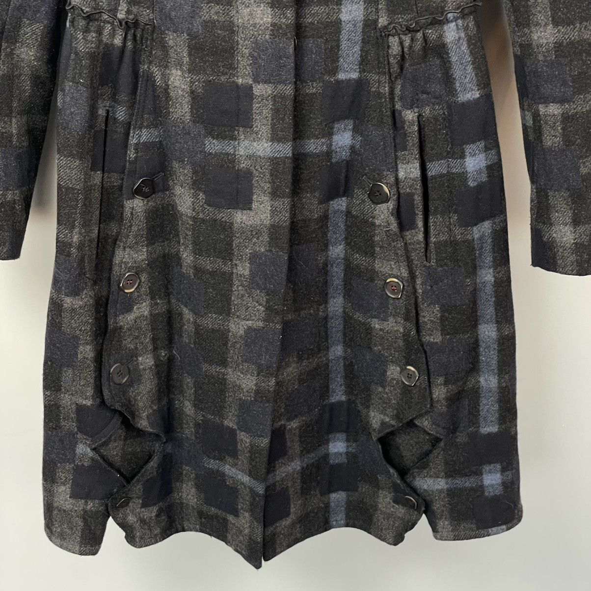 Marithe + Francois Girbaud Marithe Francois Girbaud Tartan Plaid Deconstructed Coat Size S / US 4 / IT 40 - 7 Thumbnail