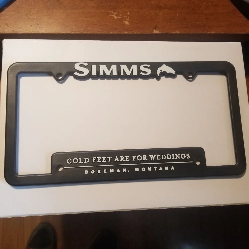 Simms Simms Fishing License Plate Frame Car DEAD STOCK NWT Size ONE SIZE - 1 Thumbnail