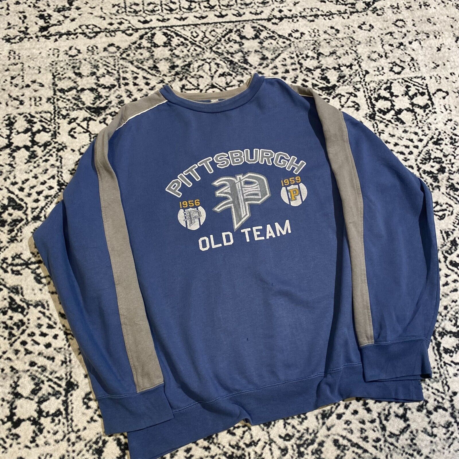 Vintage Vintage Blue Gray Cotton Crewneck Size M Pitsburgh Team 1959 Size US M / EU 48-50 / 2 - 4 Thumbnail