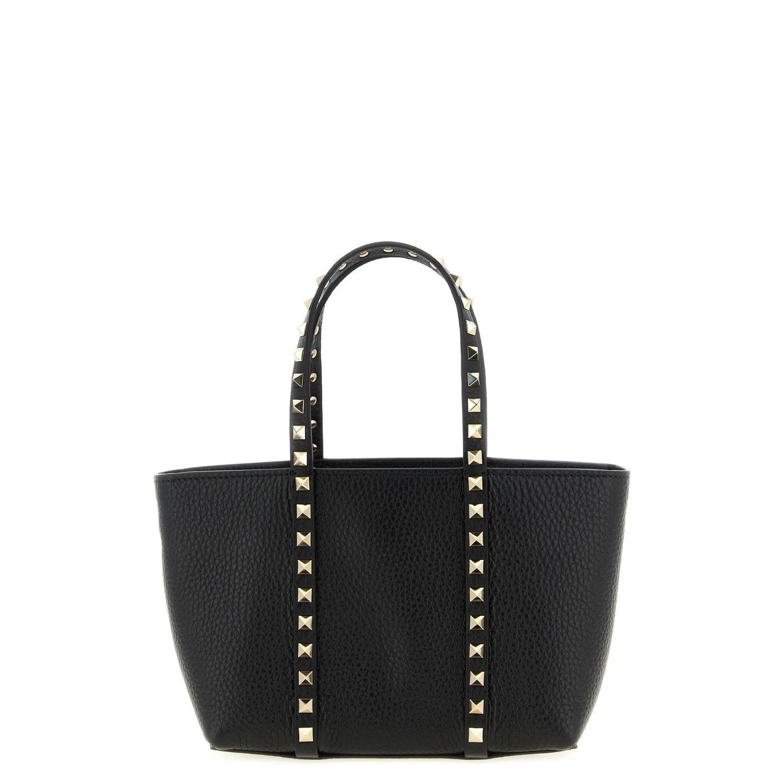 Valentino VALENTINO GARAVANI Rockstud Black Grained Leather Shopping B Size ONE SIZE - 1 Thumbnail
