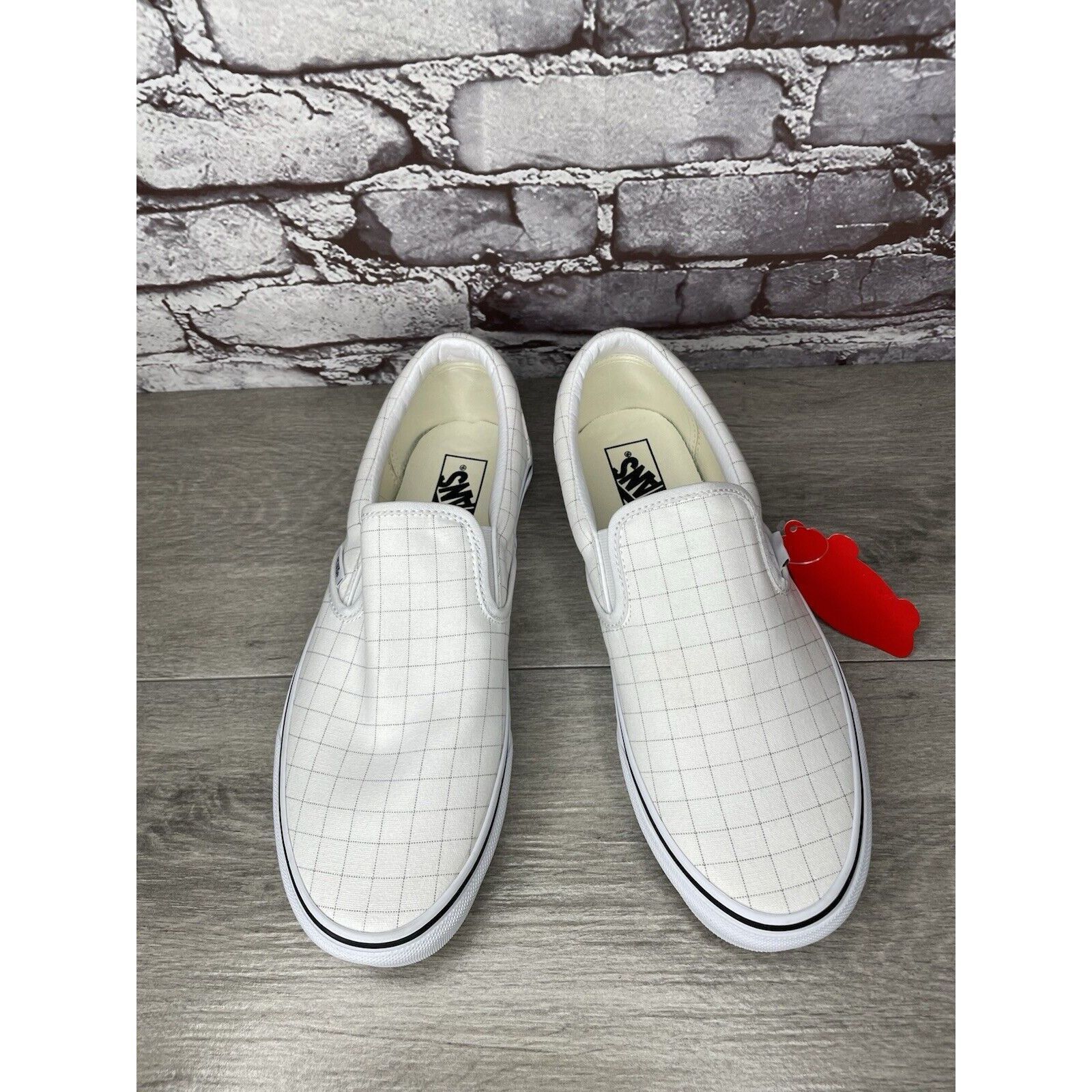 Vans Vans Classic Checkerboard Day White Canvas Sneakers Shoes Me Size US 10 / EU 43 - 12 Thumbnail
