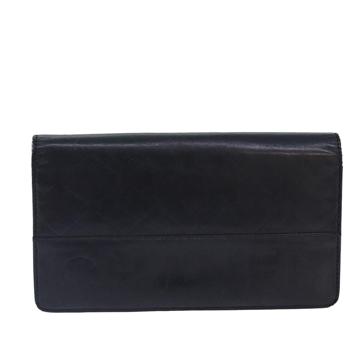 Chanel - Black Leather Wallet (Pre-Owned) Size ONE SIZE - 1 Thumbnail