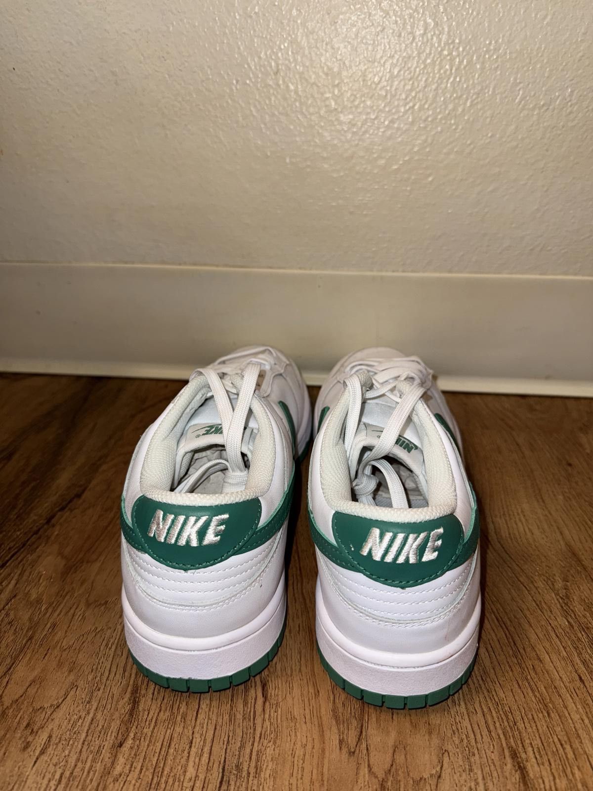 Nike Nike Dunk Low White Green Noise (Women’s) Size US 11.5 / IT 41.5 - 2 Thumbnail