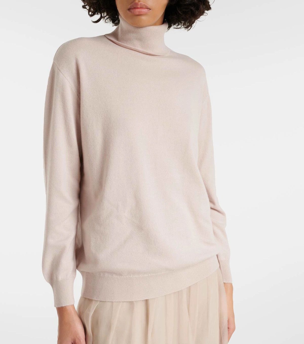 Brunello Cucinelli o1y0725 Cashmere Blend Sweater in Ivory Size L / US 10 / IT 46 - 3 Thumbnail